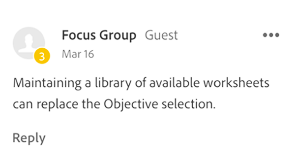 Focus Group wishlist